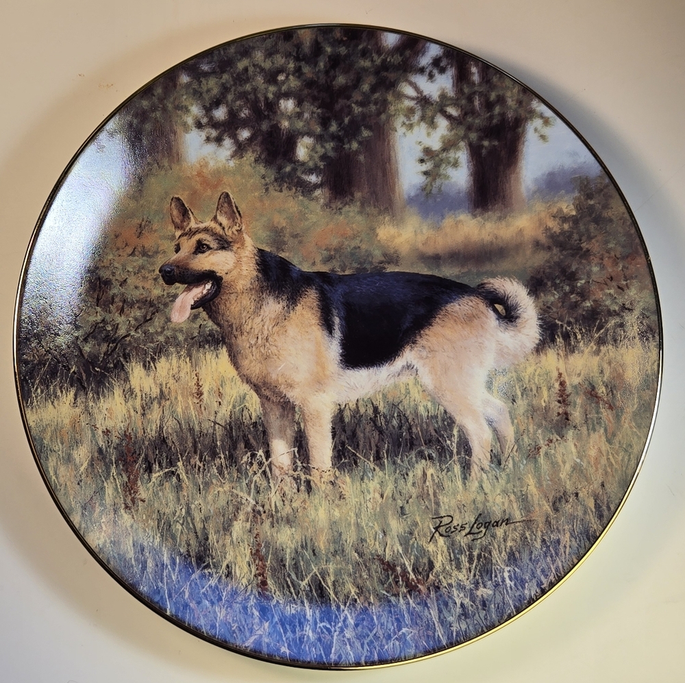Winston Roland The German Shepherd by Ross Logan Man's Best Friends Plate